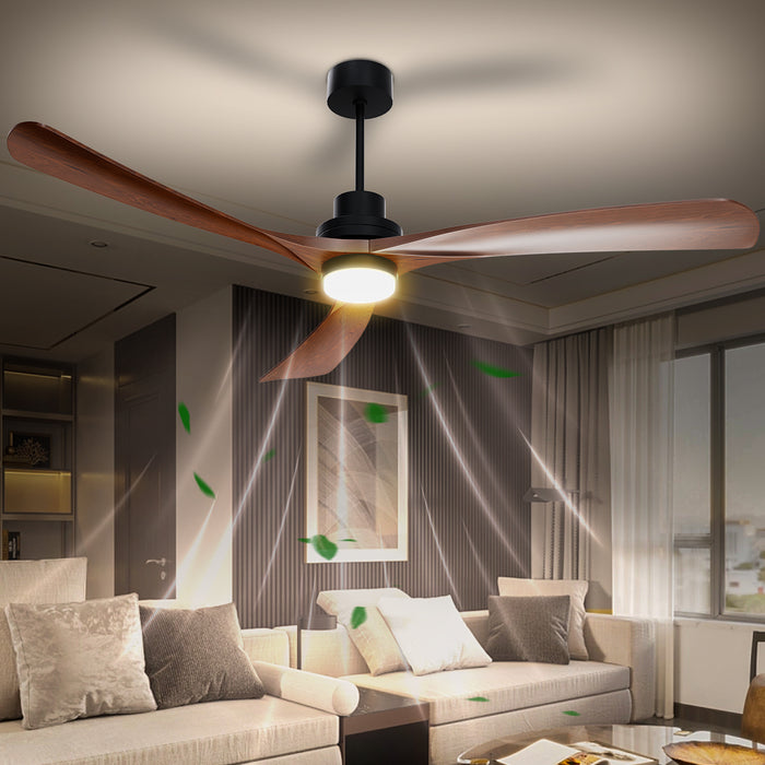 56in Large Silent Ceiling Fan with Remote, Reversible DC Motor,3CCT