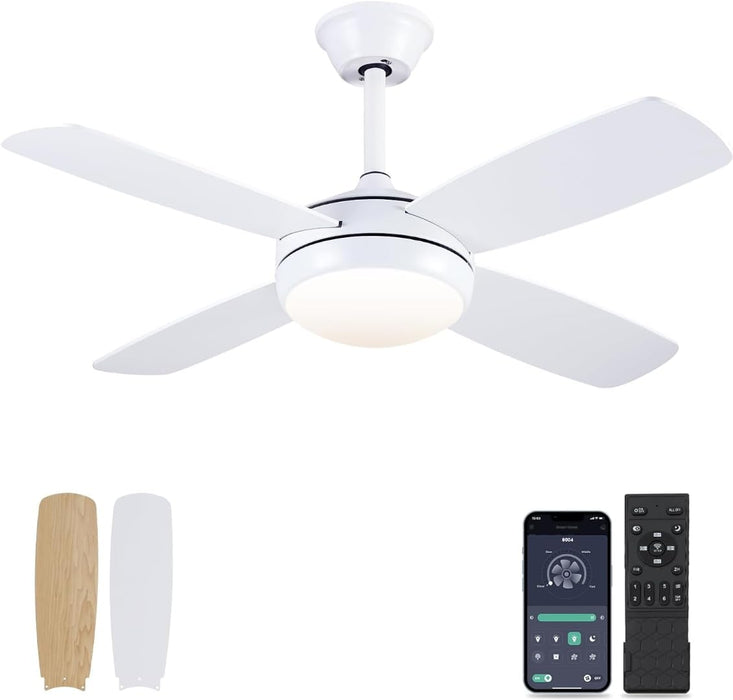 42in Ceiling Fan with Light and Dimmable and Reversible Motor