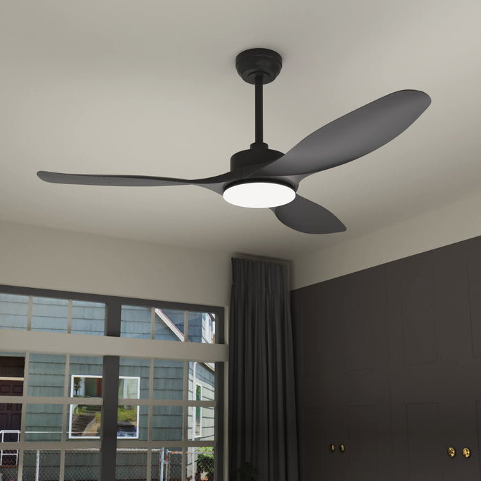 52in Ceiling Fans with White Ceiling Fan 3CCT 22W Dimmable LED Light