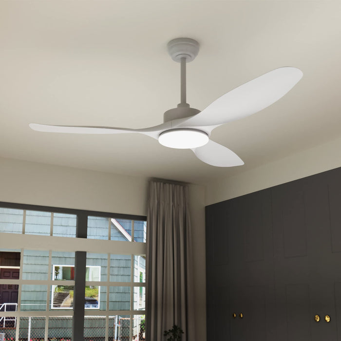 52in Ceiling Fans with White Ceiling Fan 3CCT 22W Dimmable LED Light