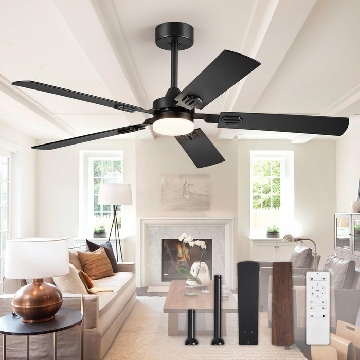 52in Ceiling Fan with Light, Outdoor&Indoor Ceiling Fan with Remote