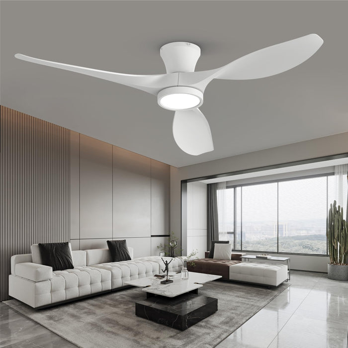 52in Ceiling Fans with Lights Low Profile with Quiet Reversible DC Motor