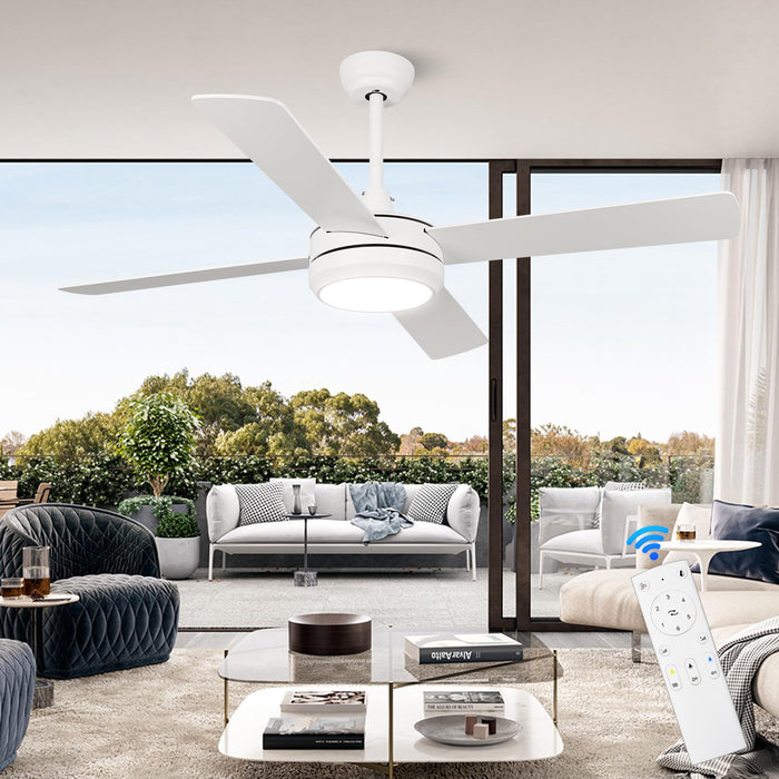 52in Ceiling Fan with Lights and Remote,  Ceiling Fans with Dimmable LED