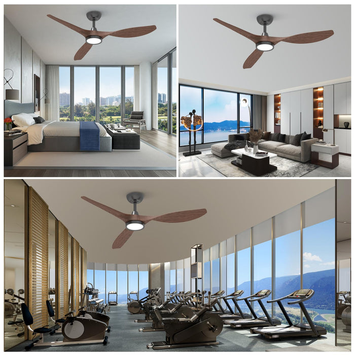 52 Inch  Ceiling Fans with Quiet DC Motor and 3 Colour Temperature