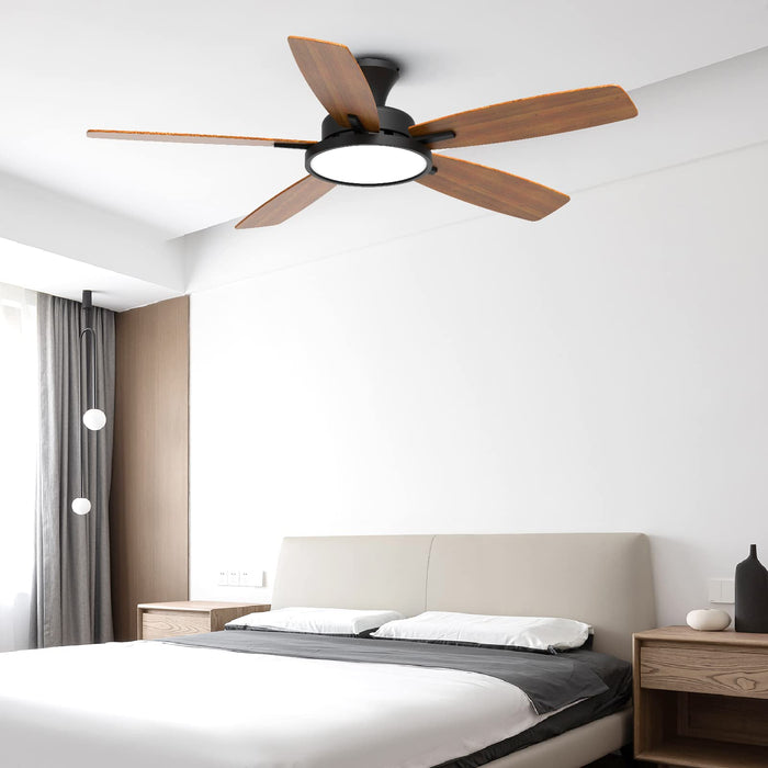 52in Ceiling Fans with Lights,Ultra Silent,with 3CCT and Dimmable Light