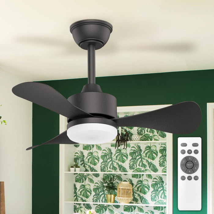 28in Ceiling Fan with Quiet Reversible DC Motor, 3CCT, 6 Speeds