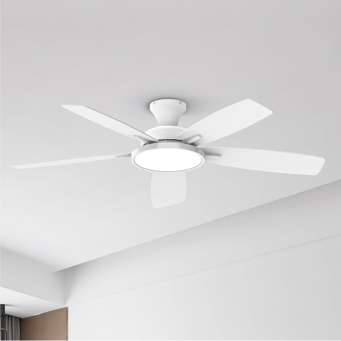 52in Ceiling Fans with Lights,Ultra Silent,with 3CCT and Dimmable Light