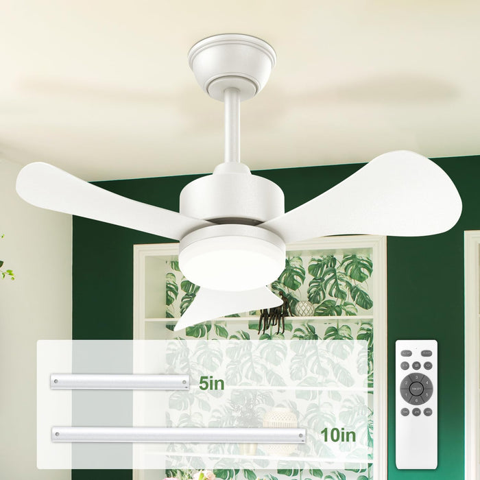 28in Ceiling Fan with Quiet Reversible DC Motor, 3CCT, 6 Speeds